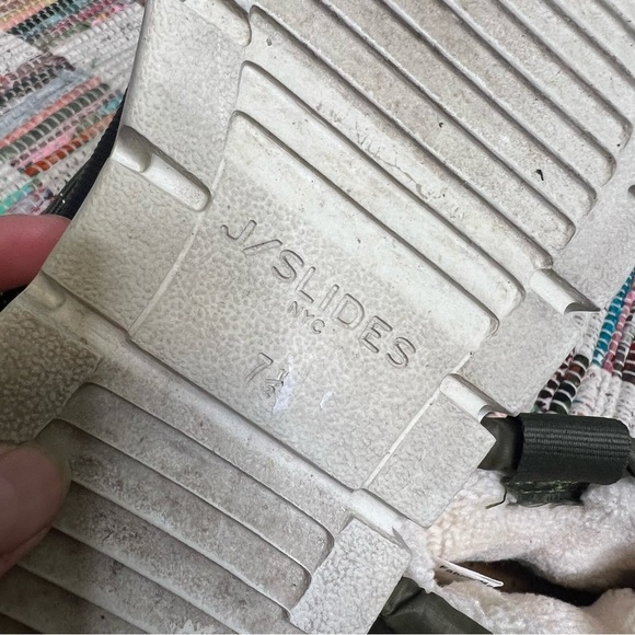 J Slides ROBERTA Khaki Nylon 7.5 - Picture 3 of 8